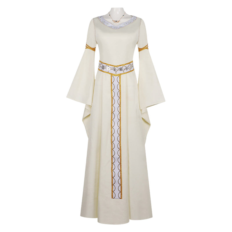 The Lord of The Rings Eowyn Off-White Outfit Women Dress Carnival Halloween Cosplay Costume The Lord of The Rings Eowyn Off-White Outfit Women Dress Carnival Halloween Cosplay Costume