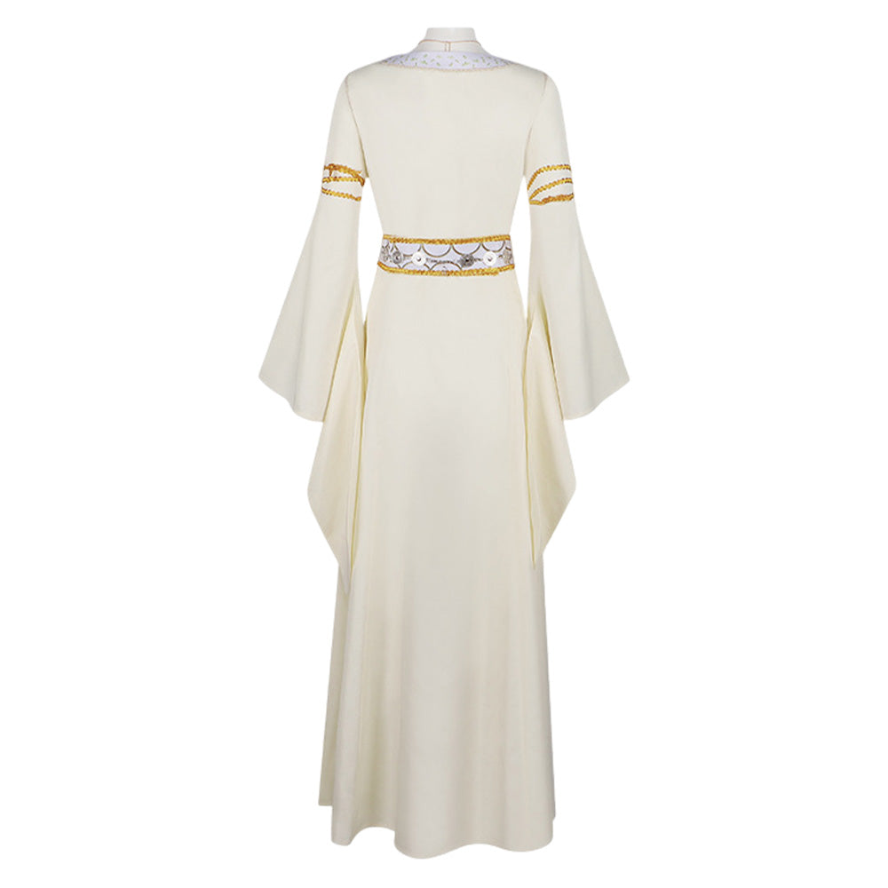 The Lord of The Rings Eowyn Off-White Outfit Women Dress Carnival Halloween Cosplay Costume The Lord of The Rings Eowyn Off-White Outfit Women Dress Carnival Halloween Cosplay Costume
