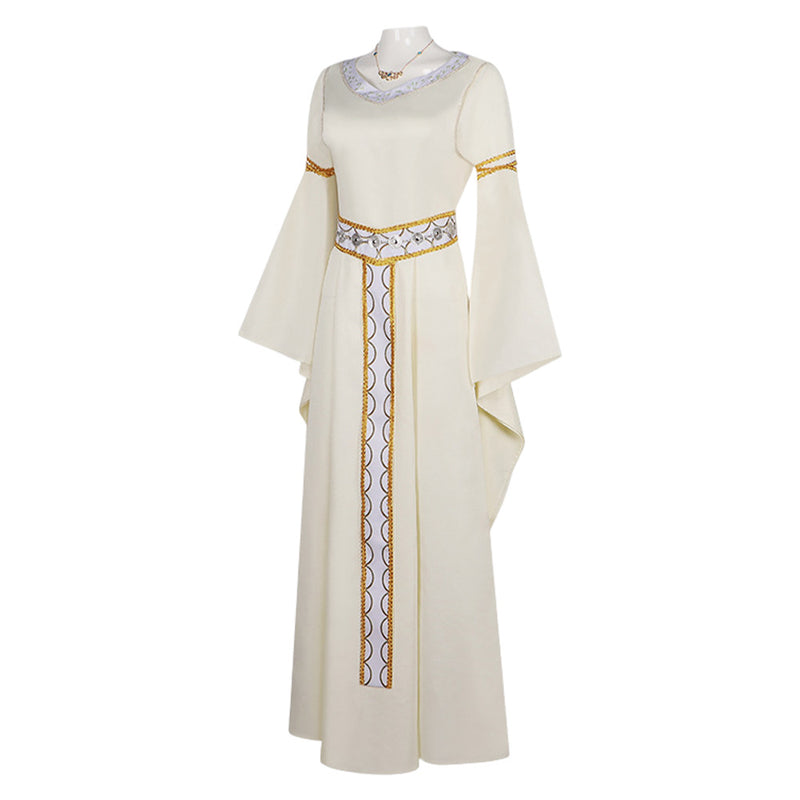 The Lord of The Rings Eowyn Off-White Outfit Women Dress Carnival Halloween Cosplay Costume The Lord of The Rings Eowyn Off-White Outfit Women Dress Carnival Halloween Cosplay Costume