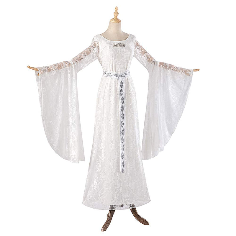 The Lord of the Rings Movie Galadriel Women White Dress Party Carnival Halloween Cosplay Costume