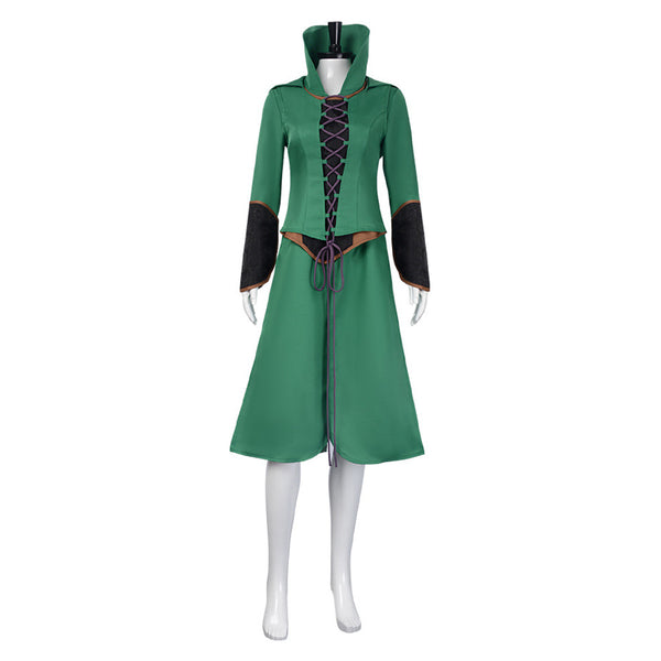 The Lord Of The Rings: The War of the Rohirrim (2024) Galadriel Women Green Outfit Cosplay Costume