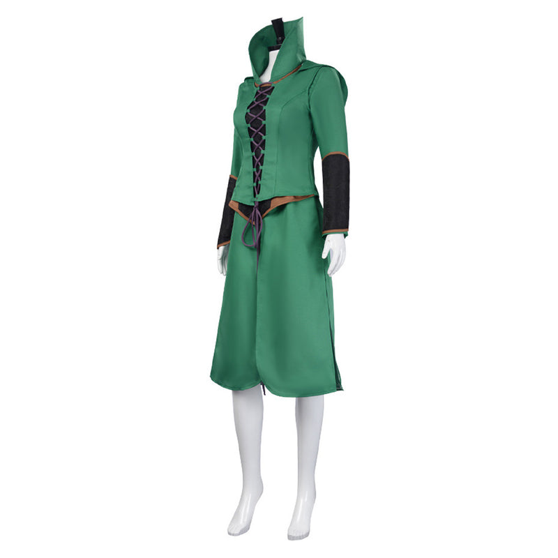 The Lord Of The Rings: The War of the Rohirrim (2024) Galadriel Women Green Outfit Cosplay Costume