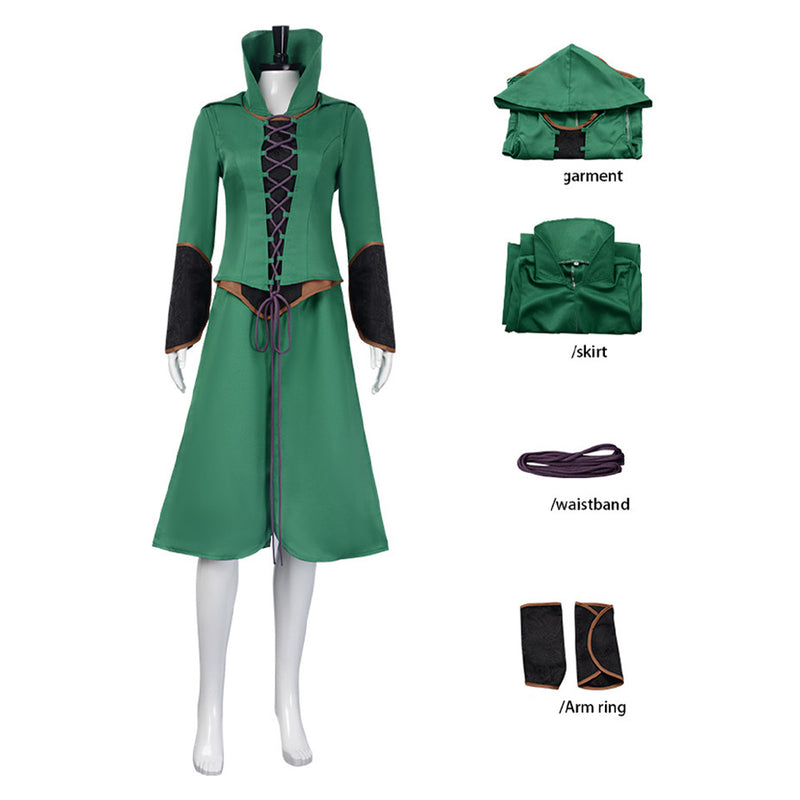 The Lord Of The Rings: The War of the Rohirrim (2024) Galadriel Women Green Outfit Cosplay Costume