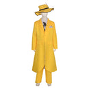 The Mask Game Jim Carrey Stanley Ipkiss Kids Children Yellow Outfit Cosplay Costume