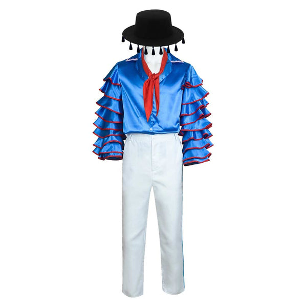 The Mask Movie Jim Carrey Stanley Ipkiss Blue Outfit Party Carnival Halloween Cosplay Costume