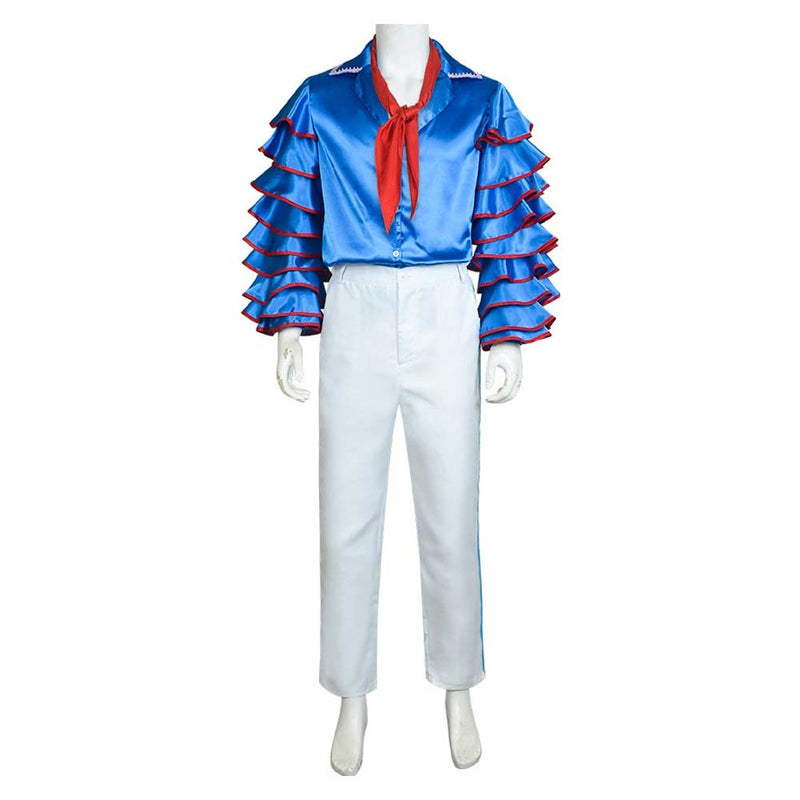 The Mask Movie Jim Carrey Stanley Ipkiss Blue Outfit Party Carnival Halloween Cosplay Costume