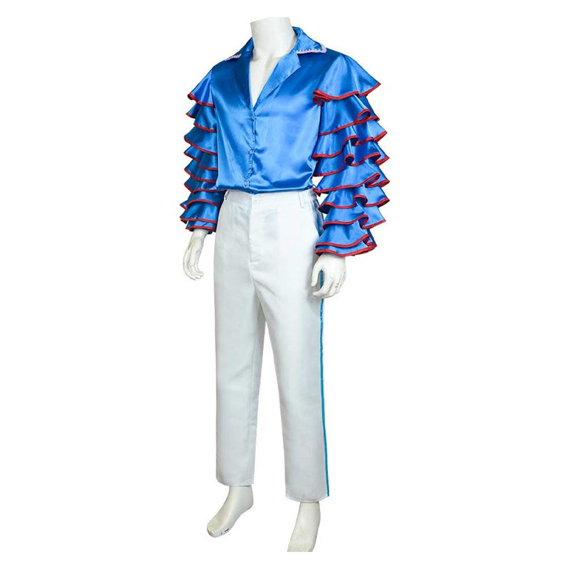 The Mask Movie Jim Carrey Stanley Ipkiss Blue Outfit Party Carnival Halloween Cosplay Costume