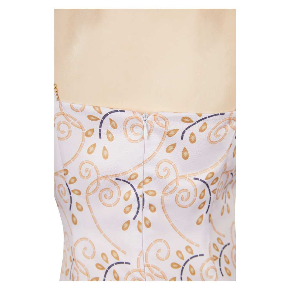 green emerald velvet dress The Mask Tina Carlyle White Dress Cosplay Costume