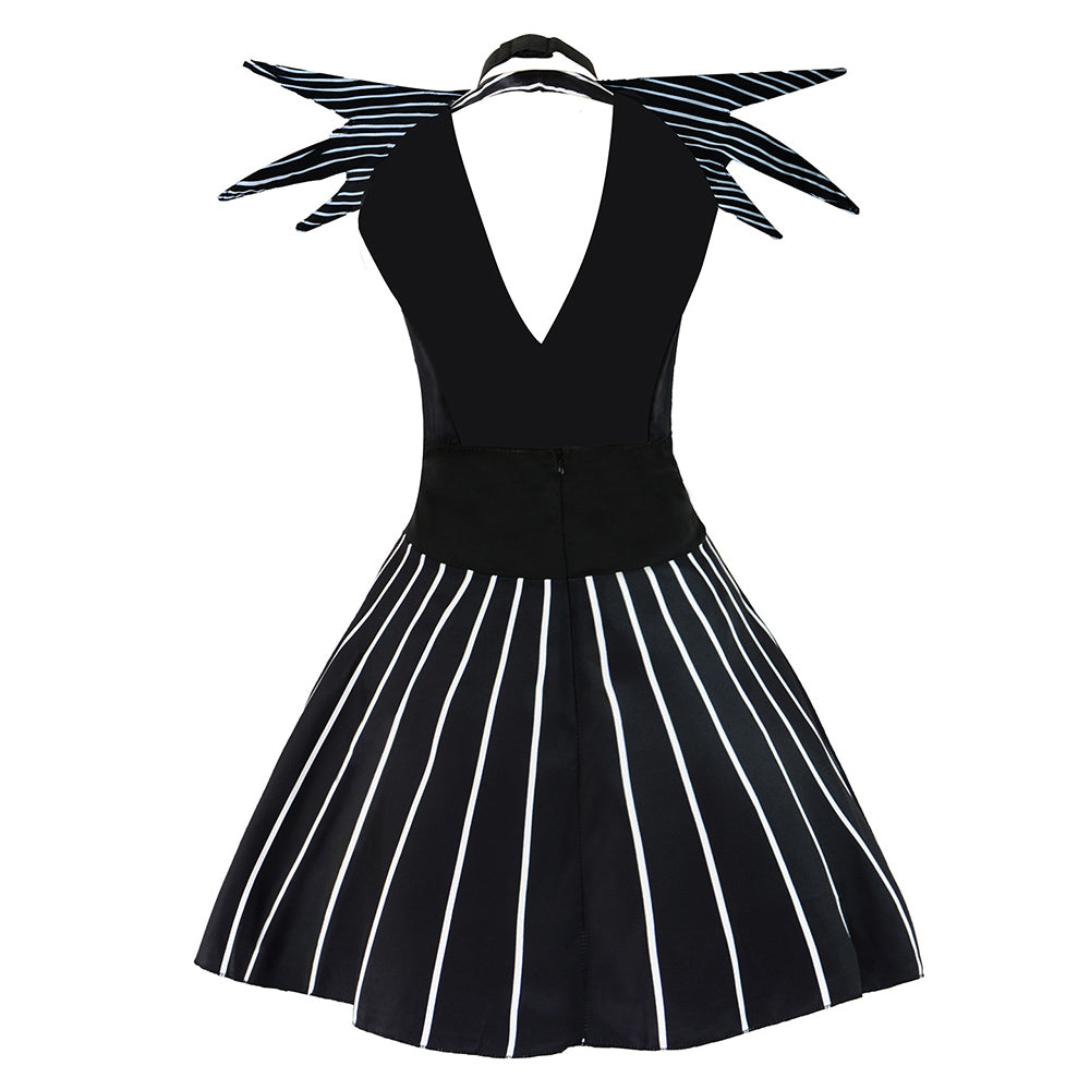 The Nightmare Before Christmas Jack Women Black Dress Carnival Halloween Cosplay Costume The Nightmare Before Christmas Jack Women Black Dress Carnival Halloween Cosplay Costume