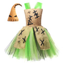 The Nightmare Before Christmas Movie Oogie Boogie Kids Children Green Tutu Dress Cosplay Costume