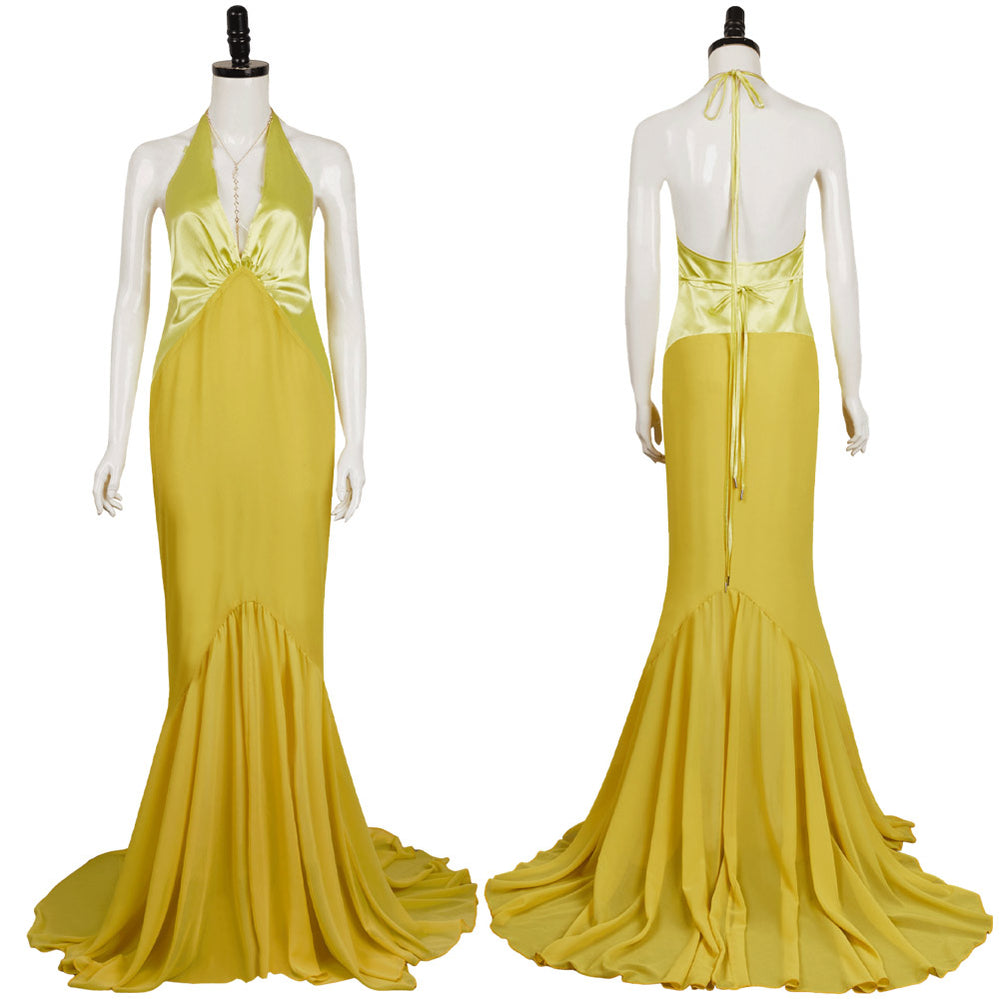The Penguin 2024 Sofia Falcone Women Yellow Dress Carnival Halloween  Cosplay Costume