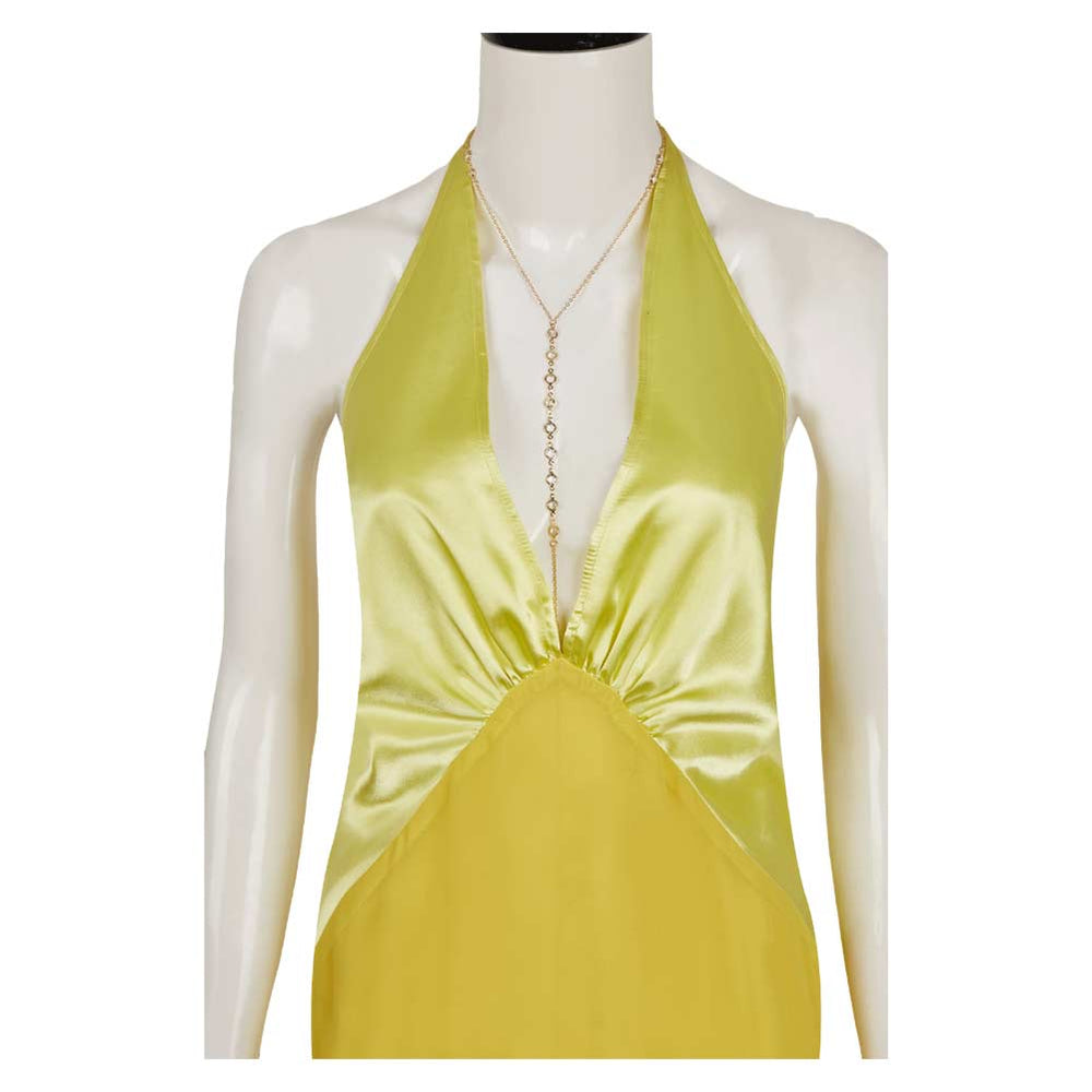 sofia falcone yellow dress The Penguin 2024 Sofia Falcone Women Yellow Dress Carnival Halloween  Cosplay Costume