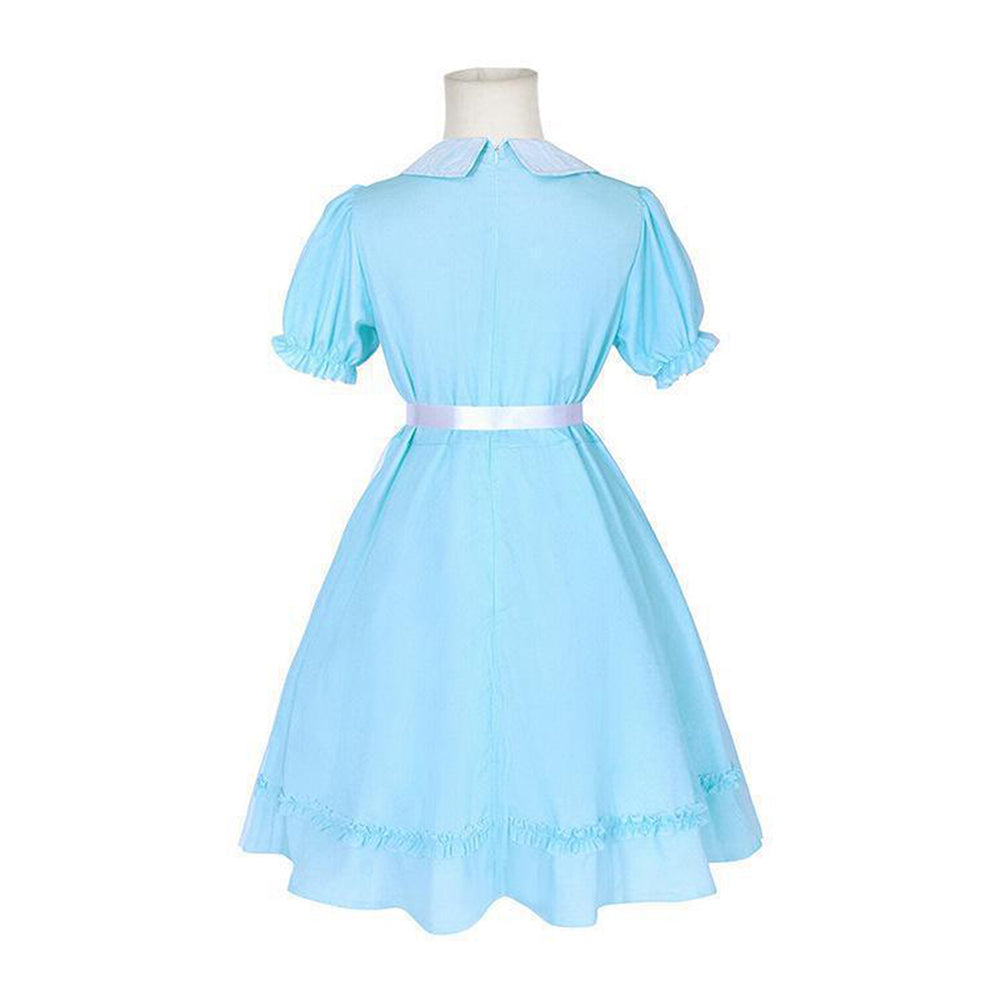 The Shining Twins Women Blue Dress Outfit Carnival Halloween Cosplay Costume