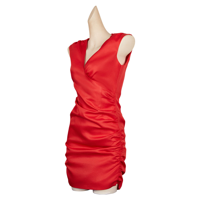 The Substance 2024 Elizabeth Women Red Dress Carnival Halloween Cosplay Costume