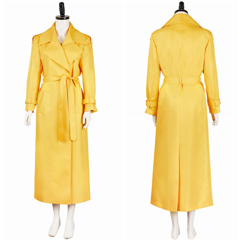 The Substance 2024 Elizabeth Yellow Coat Carnival Halloween Cosplay Costume