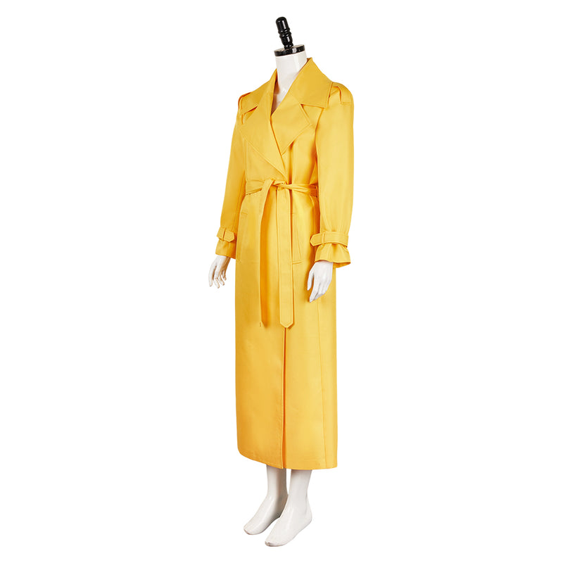 The Substance 2024 Elizabeth Yellow Coat Carnival Halloween Cosplay Costume