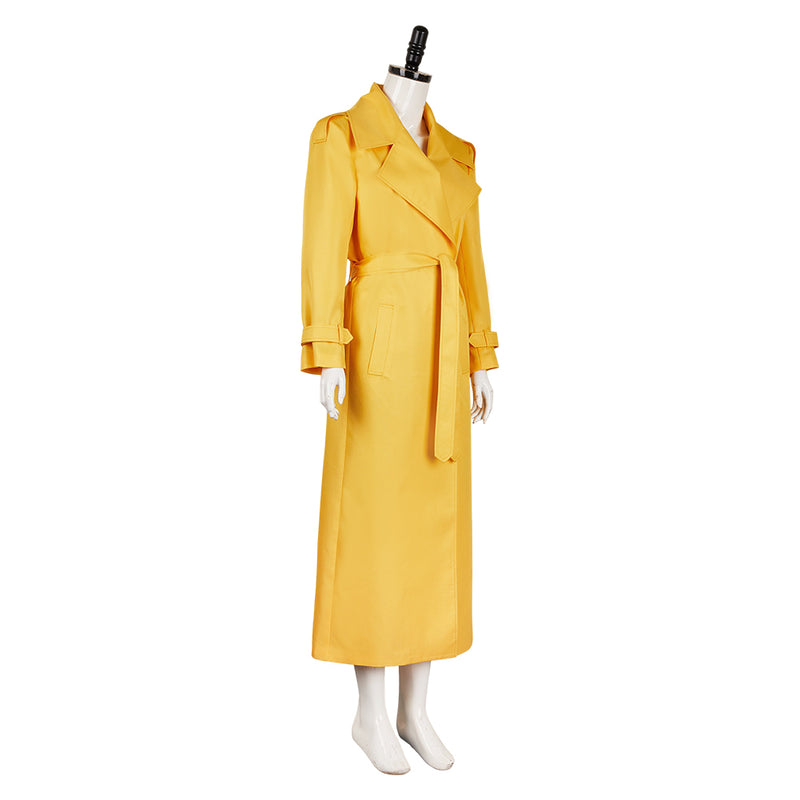 The Substance 2024 Elizabeth Yellow Coat Carnival Halloween Cosplay Costume