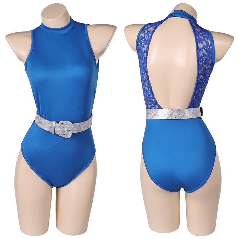 The Substance Elizabeth Women Blue Sport Jumpsuit Carnival Halloween Cosplay Costume