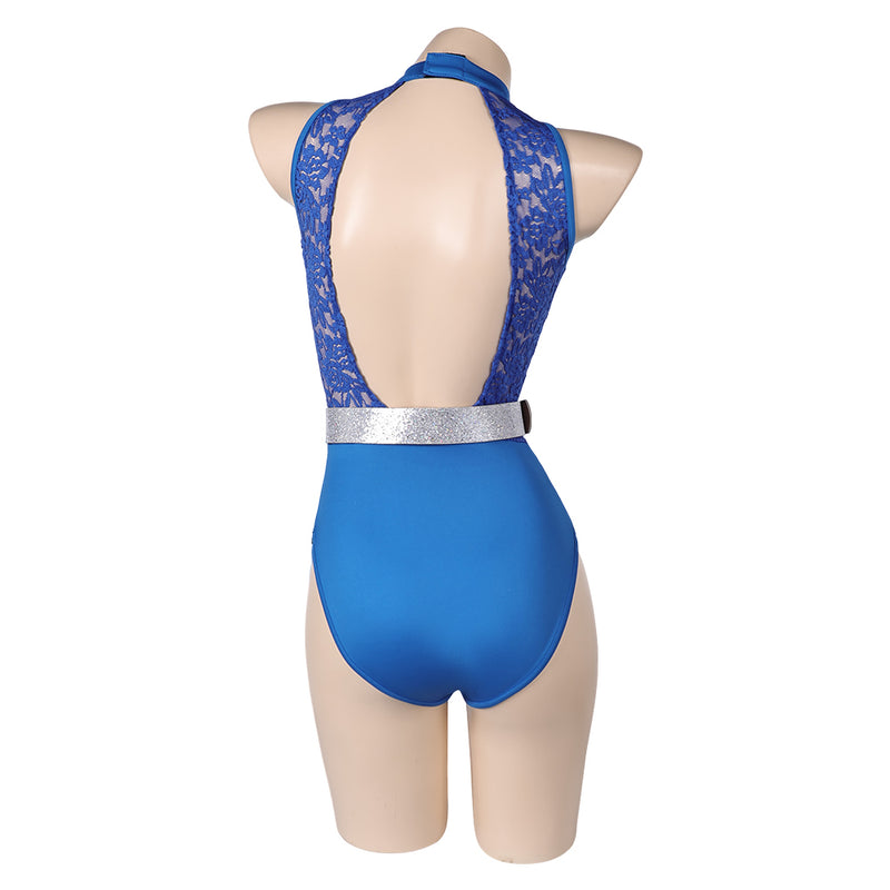 The Substance Elizabeth Women Blue Sport Jumpsuit Carnival Halloween Cosplay Costume