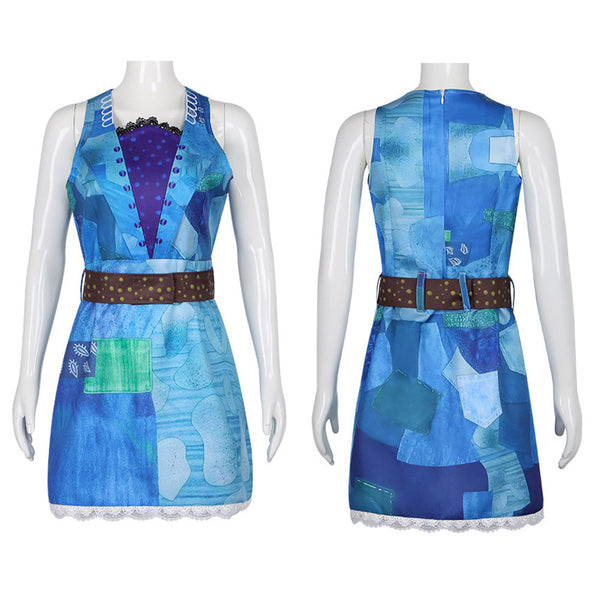 The Twits 2025 Mrs.Twit Women Blue Dress Halloween Carnival Party Cosplay Costume