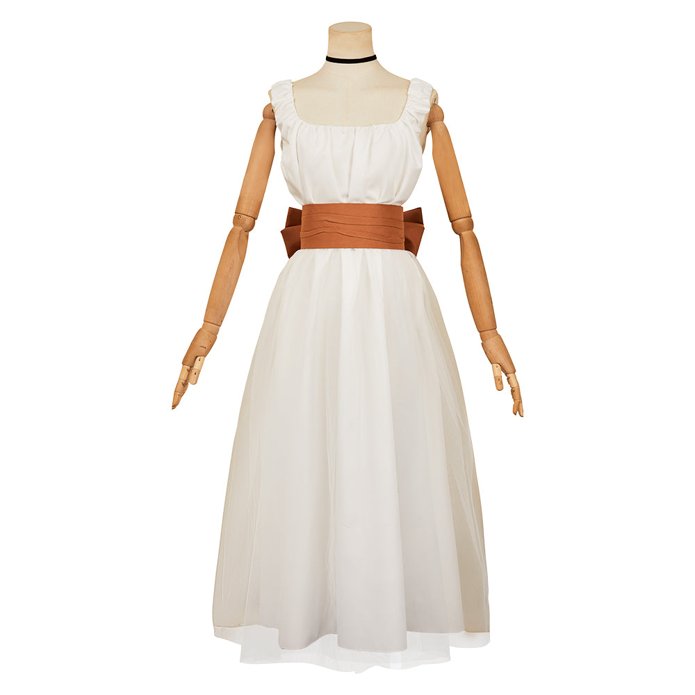 The Ugly Stepsister 2025 Elvira Women White Dress Carnival Halloween Cosplay Costume The Ugly Stepsister 2025 Elvira Women White Dress Carnival Halloween Cosplay Costume