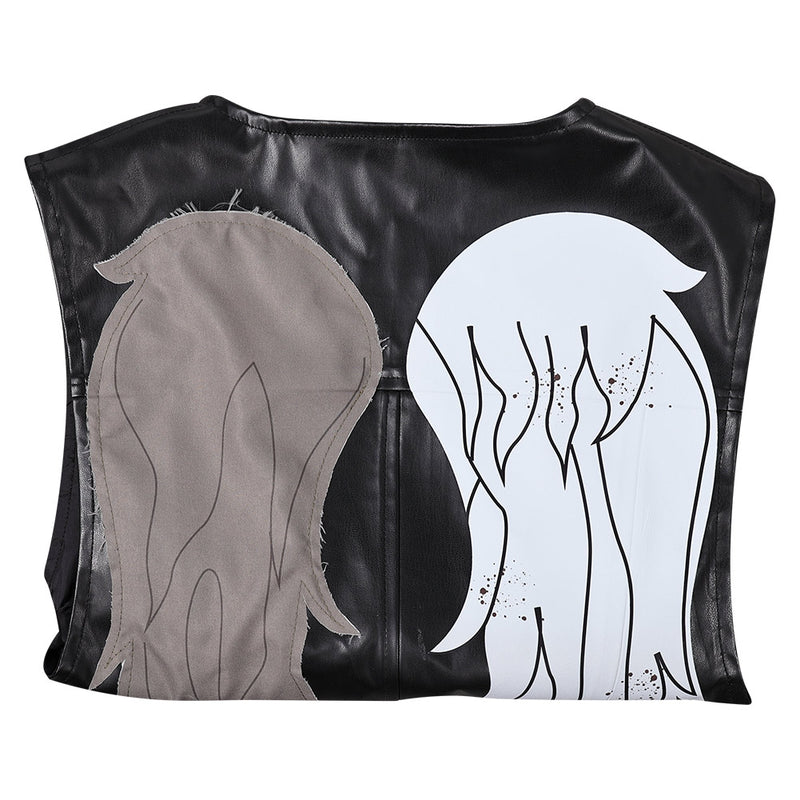 The Walking Dead Daryl Dixon Black Leather Vest Carnival Halloween Cosplay Costume