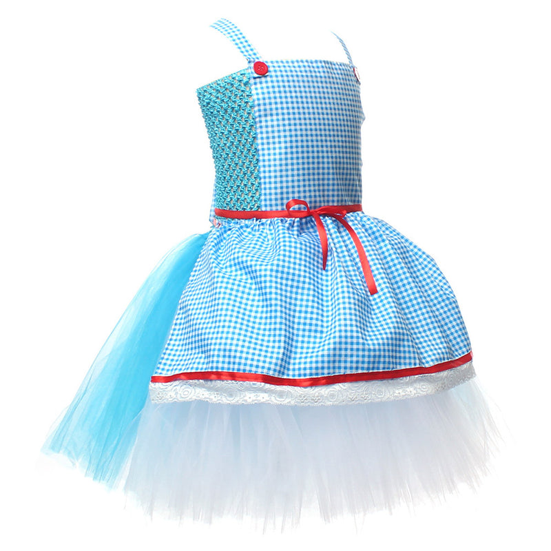 The Wizard of Oz Movie Dorothy Gale Kids Children Blue Dress Party Carnival Halloween Cosplay Costume