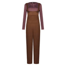 The Wizard of the Emerald City Ellie Smith Brown Overall Set Women Halloween Carnival Party Cosplay Costume