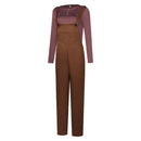 The Wizard of the Emerald City Ellie Smith Brown Overall Set Women Halloween Carnival Party Cosplay Costume