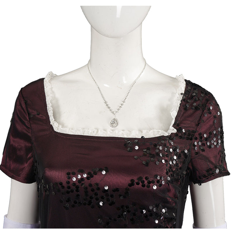 rose red dress titanic Amazon.com: Willyacos Titanic Cosplay Costume - Red Rose Dewitt Bukater Dinner Dress