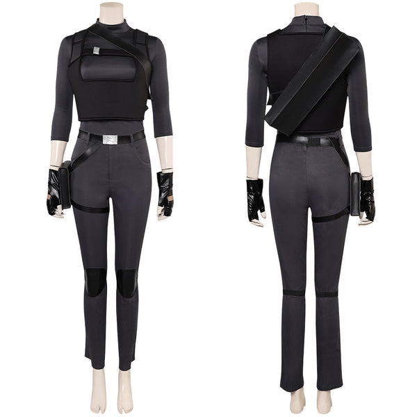 Tomb Raider: The Legend of Lara Croft 2024 Lara Croft Women Black Outfit Cosplay Costume