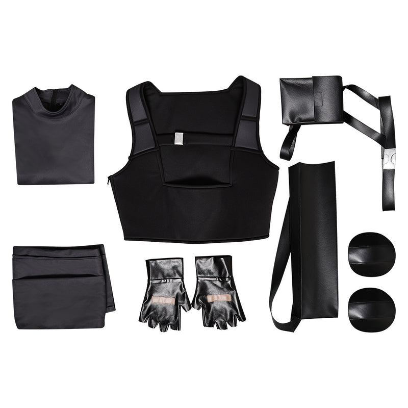 Tomb Raider: The Legend of Lara Croft 2024 Lara Croft Women Black Outfit Cosplay Costume