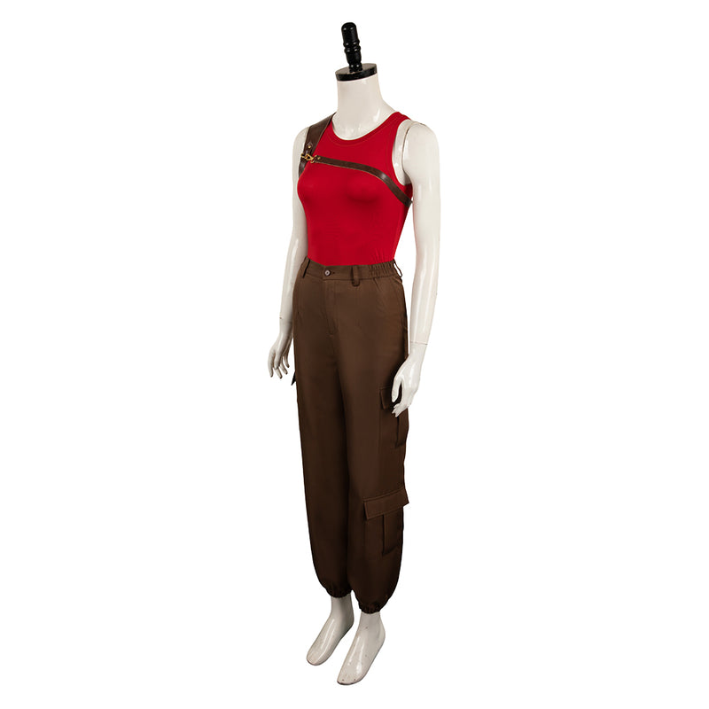 Twisters 2024 Movie Kate Carter Women Red Brown Outfit Party Carnival Halloween Cosplay Costume