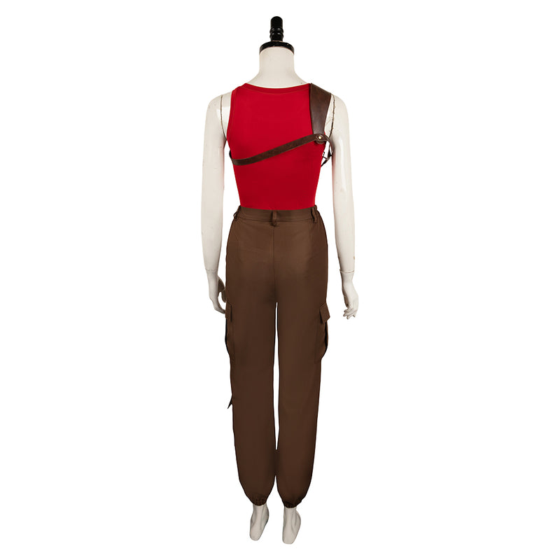 Twisters 2024 Movie Kate Carter Women Red Brown Outfit Party Carnival Halloween Cosplay Costume