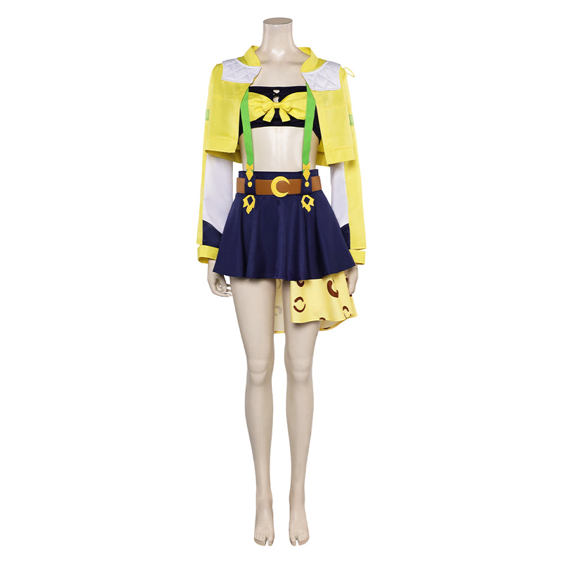 Uma Musume Pretty Derby Anime Jungle Pocket Women Yellow Outfit Party Carnival Halloween Cosplay Costume