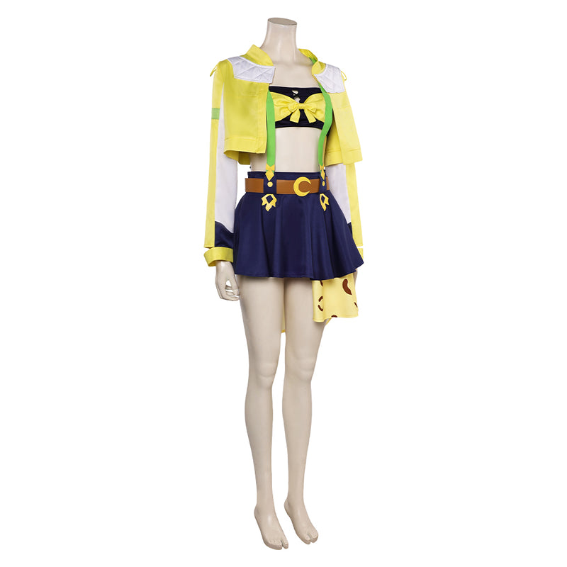 Uma Musume Pretty Derby Anime Jungle Pocket Women Yellow Outfit Party Carnival Halloween Cosplay Costume
