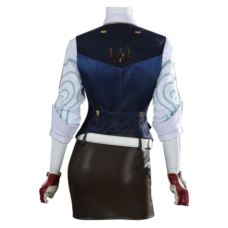 Valorant Game Chamber Women Blue Outfit Party Carnival Halloween Cosplay Costume