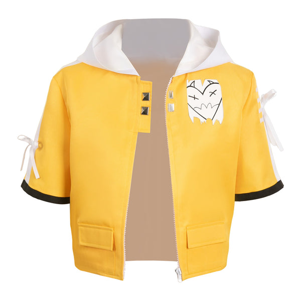 Valorant Game Clove Women Yellow Coat Party Carnival Halloween Cosplay Costume
