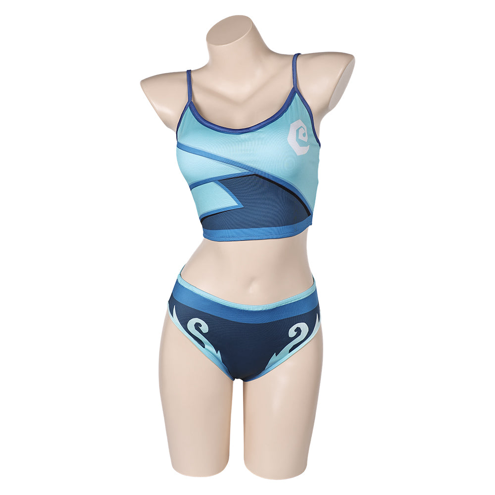 Valorant Jett Women Blue Swimsuit Party Carnival Halloween Cosplay