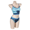 Valorant Game Jett Women Blue Swimsuit Party Carnival Halloween Cosplay Costume Original Design