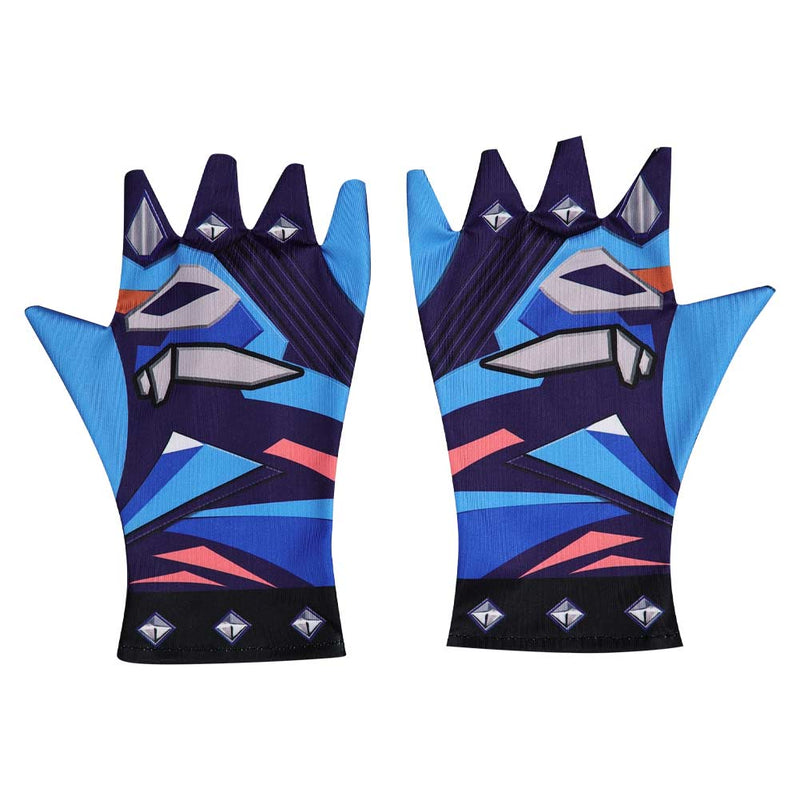 Valorant Game Yoru Cosplay Printed Gloves Halloween Carnival Costume Accessories