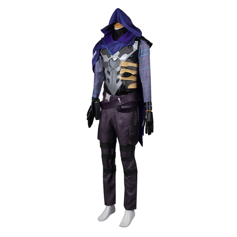 Valorant Omen Purple Top Pants Full Set Party Carnival Halloween Cosplay Costume