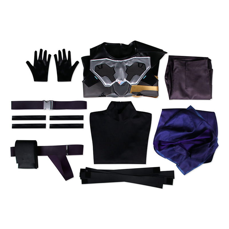 Valorant Omen Purple Top Pants Full Set Party Carnival Halloween Cosplay Costume