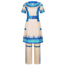 What If TV Kahhori Women Blue Top Pants Set Party Carnival Halloween Cosplay Costume
