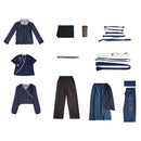 Where Winds Meet Jiang Yan Blue Fullset Outfit Men Halloween Carnival Party Cosplay Costume