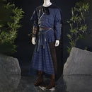 Where Winds Meet Jiang Yan Blue Fullset Outfit Men Halloween Carnival Party Cosplay Costume