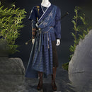 Where Winds Meet Jiang Yan Blue Fullset Outfit Men Halloween Carnival Party Cosplay Costume