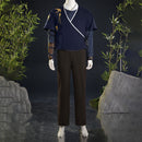 Where Winds Meet Jiang Yan Blue Fullset Outfit Men Halloween Carnival Party Cosplay Costume