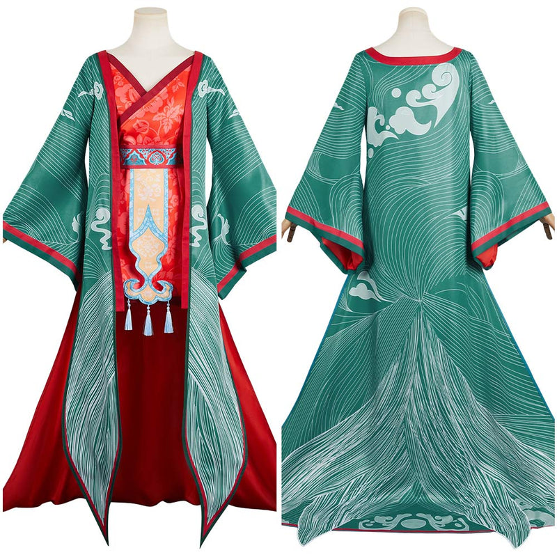 White Snake 2024 Baoqing Women Green Outfit Party Carnival Halloween Cosplay Costume