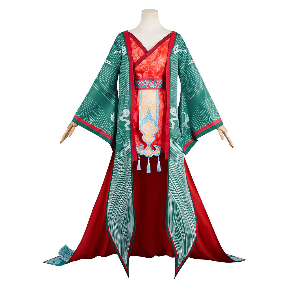 White Snake 2024 Baoqing Women Green Outfit Party Carnival Halloween Cosplay Costume main image 0